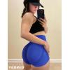 imageYEOREO Women High Waist Workout Yoga Gym Smile Contour Seamless Cycling ShortsRoyal Blue Solid
