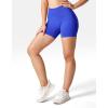 imageYEOREO Women High Waist Workout Yoga Gym Smile Contour Seamless Cycling ShortsRoyal Blue Solid