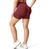 imageYEOREO Women High Waist Workout Yoga Gym Smile Contour Seamless Cycling ShortsScarlet