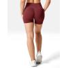 imageYEOREO Women High Waist Workout Yoga Gym Smile Contour Seamless Cycling ShortsScarlet