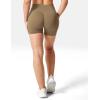 imageYEOREO Women High Waist Workout Yoga Gym Smile Contour Seamless Cycling ShortsScrunch Caramel Solid