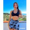 imageYEOREO Women High Waist Workout Yoga Gym Smile Contour Seamless Cycling ShortsTie Dye Dark Blue