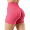 imageYEOREO Workout Shorts for Women Scrunch Butt Lifting 45quot Seamless Impact High Waist Gym Fitness Running ShortsCandy Pink