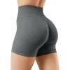 imageYEOREO Workout Shorts for Women Scrunch Butt Lifting 45quot Seamless Impact High Waist Gym Fitness Running ShortsHeather Gray