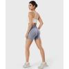 imageYEOREO Workout Shorts for Women Scrunch Butt Lifting 45quot Seamless Impact High Waist Gym Fitness Running ShortsLavender Gray