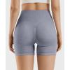 imageYEOREO Workout Shorts for Women Scrunch Butt Lifting 45quot Seamless Impact High Waist Gym Fitness Running ShortsLavender Gray