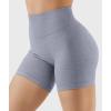 imageYEOREO Workout Shorts for Women Scrunch Butt Lifting 45quot Seamless Impact High Waist Gym Fitness Running ShortsLavender Gray