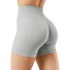 imageYEOREO Workout Shorts for Women Scrunch Butt Lifting 45quot Seamless Impact High Waist Gym Fitness Running ShortsLight Gray
