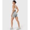 imageYEOREO Workout Shorts for Women Scrunch Butt Lifting 45quot Seamless Impact High Waist Gym Fitness Running ShortsLight Gray