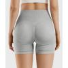 imageYEOREO Workout Shorts for Women Scrunch Butt Lifting 45quot Seamless Impact High Waist Gym Fitness Running ShortsLight Gray