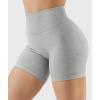 imageYEOREO Workout Shorts for Women Scrunch Butt Lifting 45quot Seamless Impact High Waist Gym Fitness Running ShortsLight Gray
