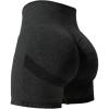 imageYEOREO Women High Waist Workout Yoga Gym Smile Contour Seamless Cycling ShortsBlack Marl