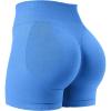 imageYEOREO Workout Shorts for Women Scrunch Butt Lifting 45quot Seamless Impact High Waist Gym Fitness Running ShortsOcean Blue
