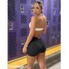 imageYEOREO Daze Workout Shorts Womens Scrunch Butt Gym Shorts for Women V Back Booty Butt Lifting Biker Compression ShortsBlack