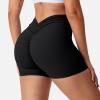 imageYEOREO Daze Workout Shorts Womens Scrunch Butt Gym Shorts for Women V Back Booty Butt Lifting Biker Compression ShortsBlack