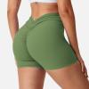 imageYEOREO Daze Workout Shorts Womens Scrunch Butt Gym Shorts for Women V Back Booty Butt Lifting Biker Compression ShortsGreen