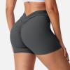 imageYEOREO Daze Workout Shorts Womens Scrunch Butt Gym Shorts for Women V Back Booty Butt Lifting Biker Compression ShortsGrey