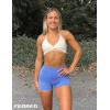 imageYEOREO Daze Workout Shorts Womens Scrunch Butt Gym Shorts for Women V Back Booty Butt Lifting Biker Compression ShortsLight Blue