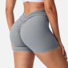 imageYEOREO Daze Workout Shorts Womens Scrunch Butt Gym Shorts for Women V Back Booty Butt Lifting Biker Compression ShortsLight Gray
