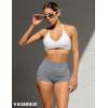 imageYEOREO Daze Workout Shorts Womens Scrunch Butt Gym Shorts for Women V Back Booty Butt Lifting Biker Compression ShortsLight Gray