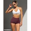 imageYEOREO Daze Workout Shorts Womens Scrunch Butt Gym Shorts for Women V Back Booty Butt Lifting Biker Compression ShortsWine Red