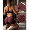 imageYEOREO Daze Workout Shorts Womens Scrunch Butt Gym Shorts for Women V Back Booty Butt Lifting Biker Compression ShortsWine Red
