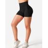 imageYEOREO Seamless High Waisted Shorts for Women Smile Contour Biker Shorts Gym Yoga WorkoutBlack