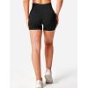 imageYEOREO Seamless High Waisted Shorts for Women Smile Contour Biker Shorts Gym Yoga WorkoutBlack