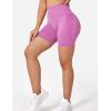imageYEOREO Seamless High Waisted Shorts for Women Smile Contour Biker Shorts Gym Yoga WorkoutBright Pink
