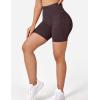 imageYEOREO Seamless High Waisted Shorts for Women Smile Contour Biker Shorts Gym Yoga WorkoutChocolate