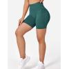 imageYEOREO Seamless High Waisted Shorts for Women Smile Contour Biker Shorts Gym Yoga WorkoutGreen