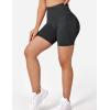 imageYEOREO Seamless High Waisted Shorts for Women Smile Contour Biker Shorts Gym Yoga WorkoutGrey