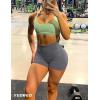 imageYEOREO Seamless High Waisted Shorts for Women Smile Contour Biker Shorts Gym Yoga WorkoutLight Grey