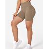 imageYEOREO Seamless High Waisted Shorts for Women Smile Contour Biker Shorts Gym Yoga WorkoutMocha