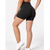 imageYEOREO Seamless High Waisted Shorts for Women Smile Contour Biker Shorts Gym Yoga WorkoutSolid Black