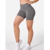 imageYEOREO Seamless High Waisted Shorts for Women Smile Contour Biker Shorts Gym Yoga WorkoutSolid Dark Grey