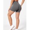 imageYEOREO Seamless High Waisted Shorts for Women Smile Contour Biker Shorts Gym Yoga WorkoutSolid Dark Grey
