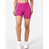 imageYEOREO Seamless High Waisted Shorts for Women Smile Contour Biker Shorts Gym Yoga WorkoutSolid Magenta