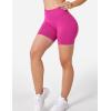 imageYEOREO Seamless High Waisted Shorts for Women Smile Contour Biker Shorts Gym Yoga WorkoutSolid Magenta