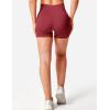 imageYEOREO Seamless High Waisted Shorts for Women Smile Contour Biker Shorts Gym Yoga WorkoutWine Red