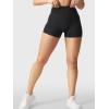 imageYEOREO Womens Biker Shorts 25quot No Front Seam Elysina High Waist Hidden Scrunch Workout Gym Yoga Running ShortsBlack