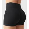 imageYEOREO Womens Biker Shorts 25quot No Front Seam Elysina High Waist Hidden Scrunch Workout Gym Yoga Running ShortsBlack