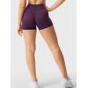 imageYEOREO Womens Biker Shorts 25quot No Front Seam Elysina High Waist Hidden Scrunch Workout Gym Yoga Running ShortsBlack Cherry
