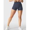 imageYEOREO Womens Biker Shorts 25quot No Front Seam Elysina High Waist Hidden Scrunch Workout Gym Yoga Running ShortsBlue Gray