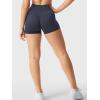 imageYEOREO Womens Biker Shorts 25quot No Front Seam Elysina High Waist Hidden Scrunch Workout Gym Yoga Running ShortsBlue Gray