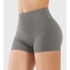 imageYEOREO Womens Biker Shorts 25quot No Front Seam Elysina High Waist Hidden Scrunch Workout Gym Yoga Running ShortsDark Gray