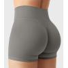 imageYEOREO Womens Biker Shorts 25quot No Front Seam Elysina High Waist Hidden Scrunch Workout Gym Yoga Running ShortsDark Gray
