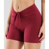 imageYEOREO Workout Biker Shorts for Women 42quot No Front Seam Ericane Scrunch Butt Lifting V High Waist Drawstring Gym Yoga ShortsAnkela Red