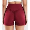 imageYEOREO Workout Biker Shorts for Women 42quot No Front Seam Ericane Scrunch Butt Lifting V High Waist Drawstring Gym Yoga ShortsAnkela Red
