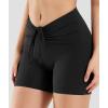 imageYEOREO Workout Biker Shorts for Women 42quot No Front Seam Ericane Scrunch Butt Lifting V High Waist Drawstring Gym Yoga ShortsBlack